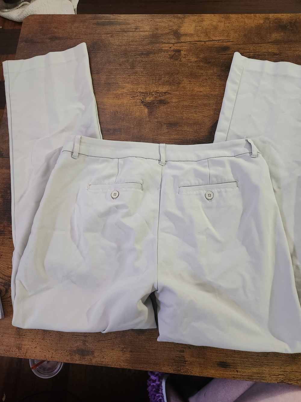 Christopher & Banks Cream Straight Leg Pants - Picture 3 of 4